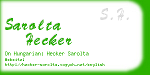 sarolta hecker business card